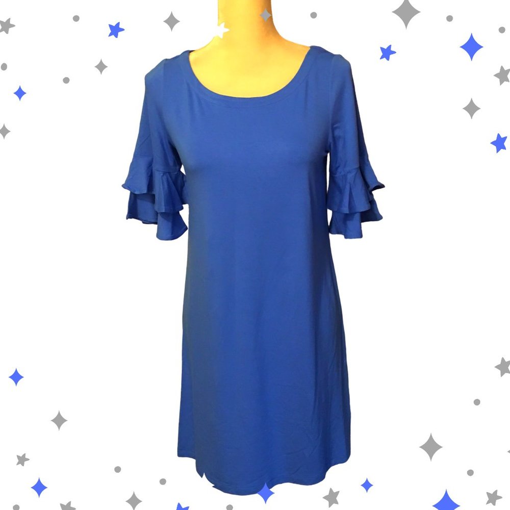 LILLY PULITZER LULA DRESS; COASTAL BLUE - Sz M - Picture 3 of 8